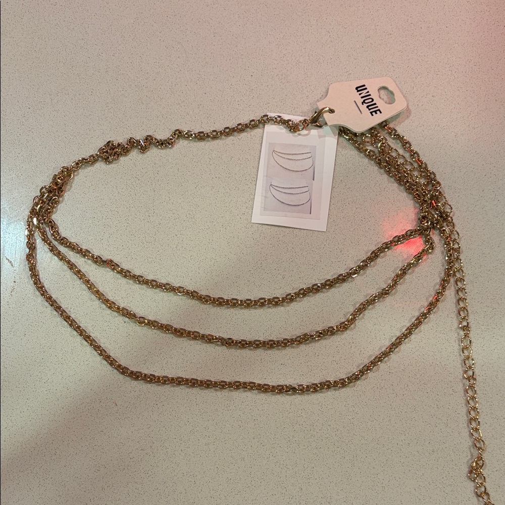 Apricot Lane Gold Triple-Strand Belt